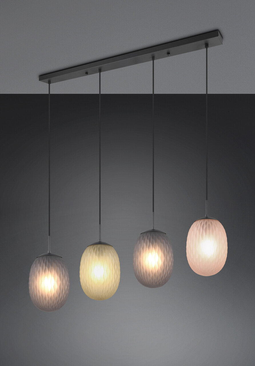 Lustra Facette, TRIO, 117x17.5x150 cm, 25W, 4x E27, metal, multicolor - imagine 7